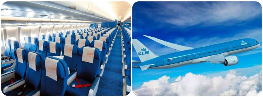 Letecká společnost KLM letadla a sedadla